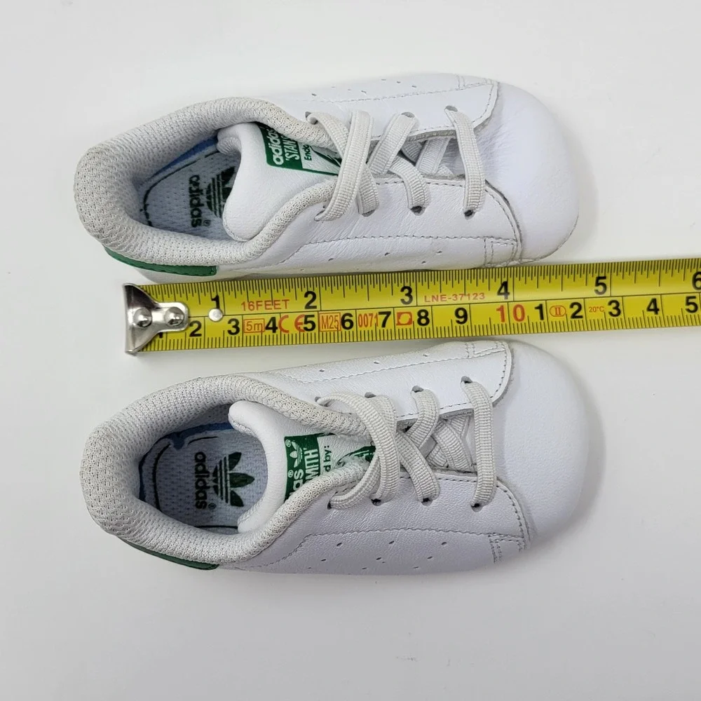 Adidas Stan Smith Infant Crib Shoes Sneakers - SZ 2K - White with Green